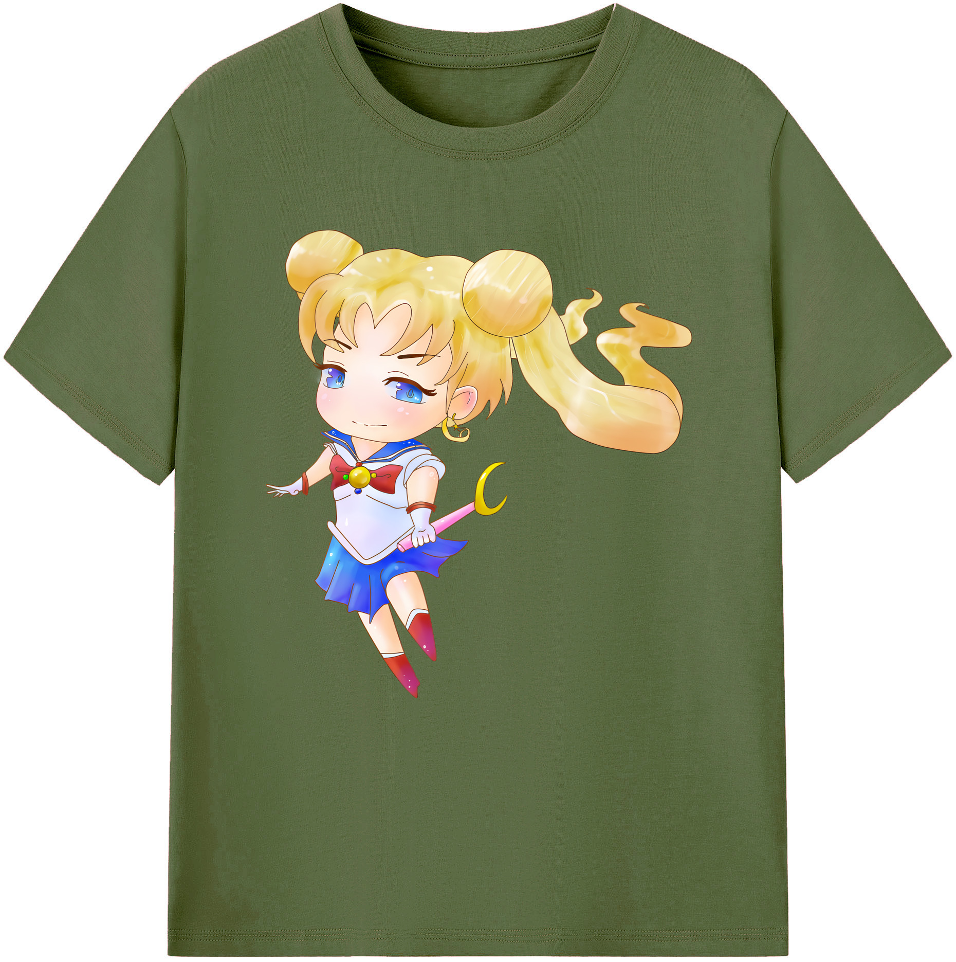 （画像用） 美少女戦士セーラームーン 愛野 美奈子 あいの みなこ Sailor Moon Aino Minako 綿100％半袖Tシャツ（フロントプリント）